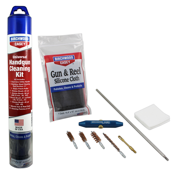 Cleaning Equipment Birchwood Casey Ready Series UNIVERSAL HANDGUN STAINLESS STEEL CLEANING KIT